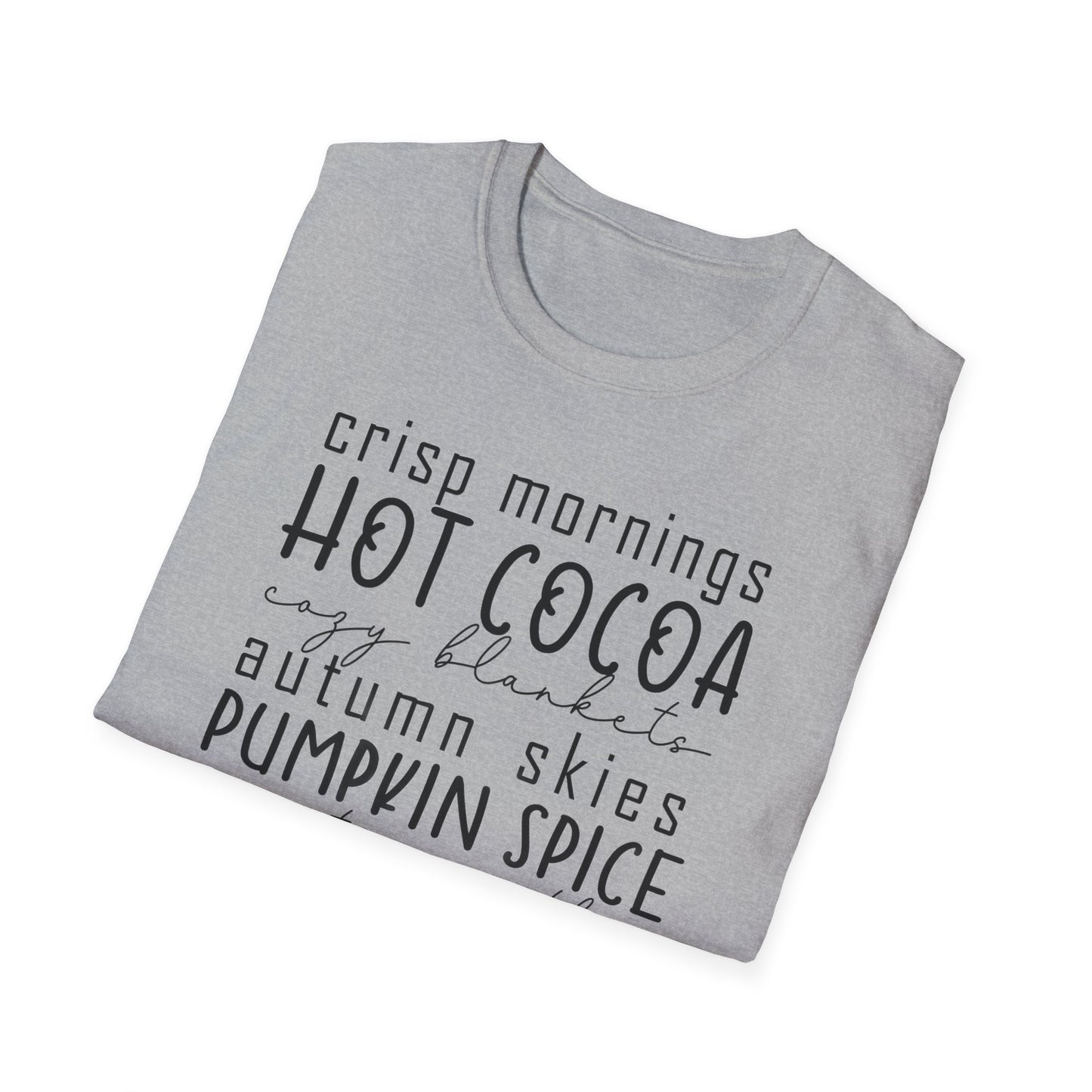 Cozy Fall T-Shirt | Autumn Vibes Shirt, Pumpkin Spice Tee, Hot Cocoa Top, Seasonal Casual Wear, Thanksgiving Gift