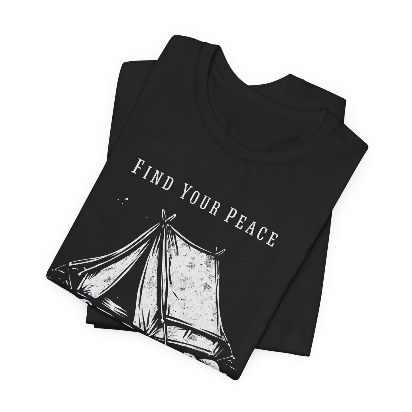 Find Your Peace Camping T-Shirt — Tent Graphic Outdoor Tee