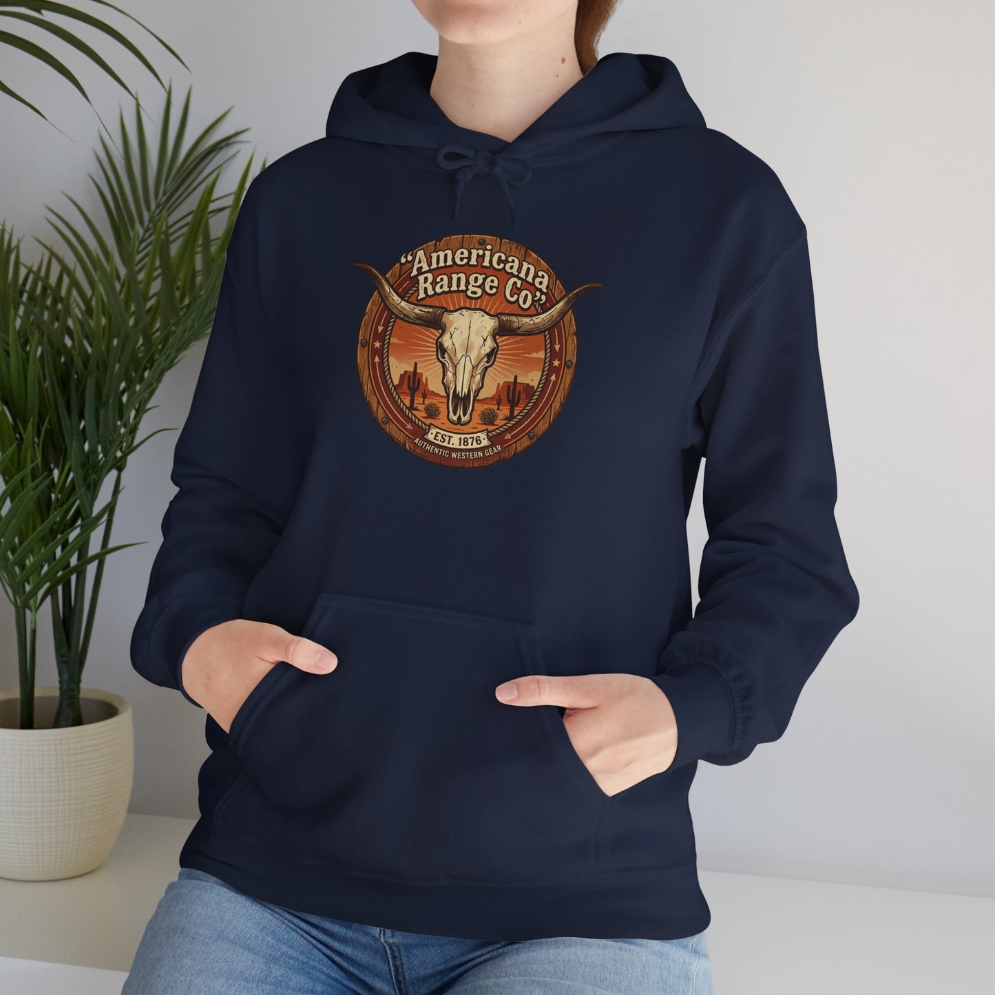 Frontier Skull Emblem Hoodie | Western Americana, Vintage Rodeo