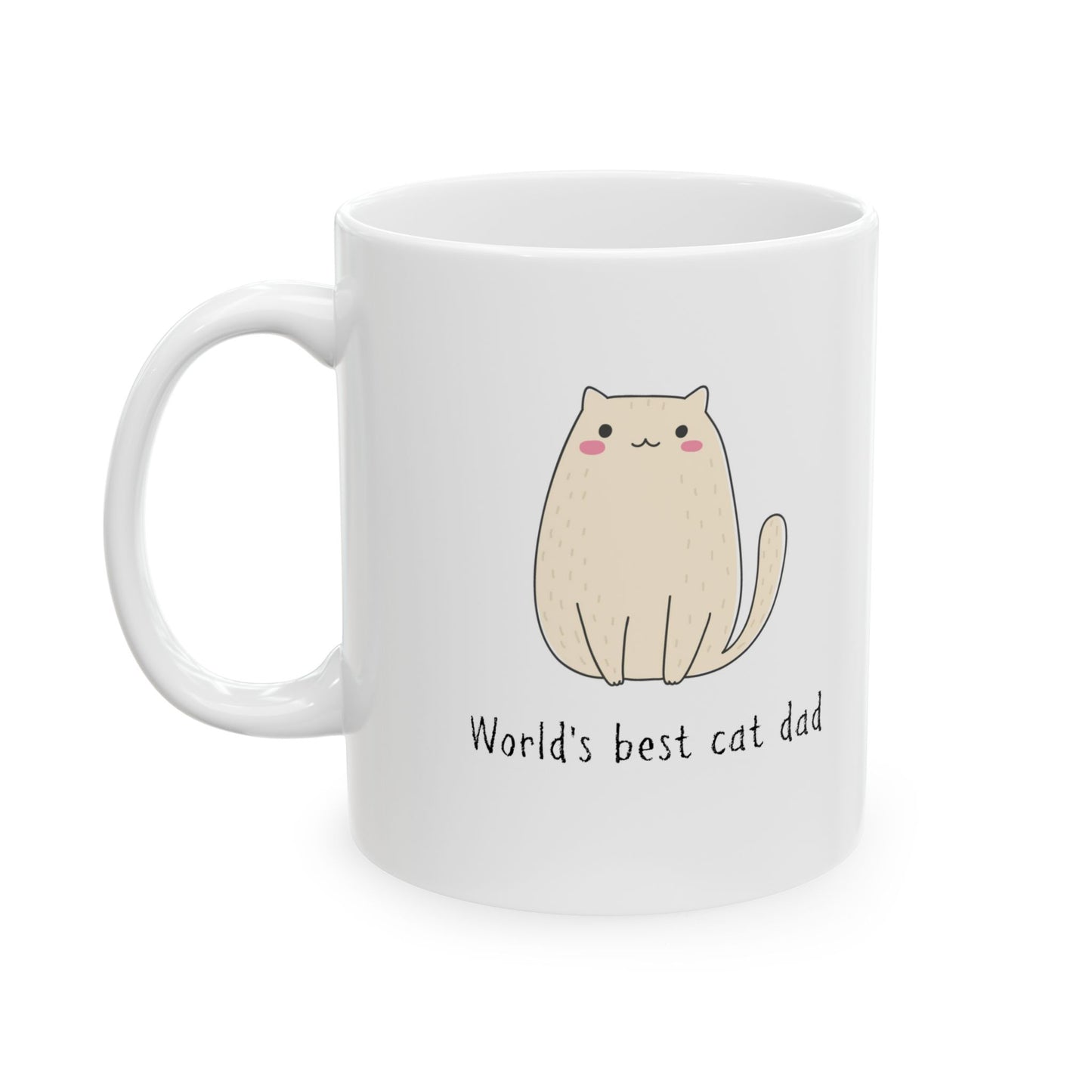 Cat Dad Coffee Mug (11oz & 15oz) - World's Best Cat Dad Design