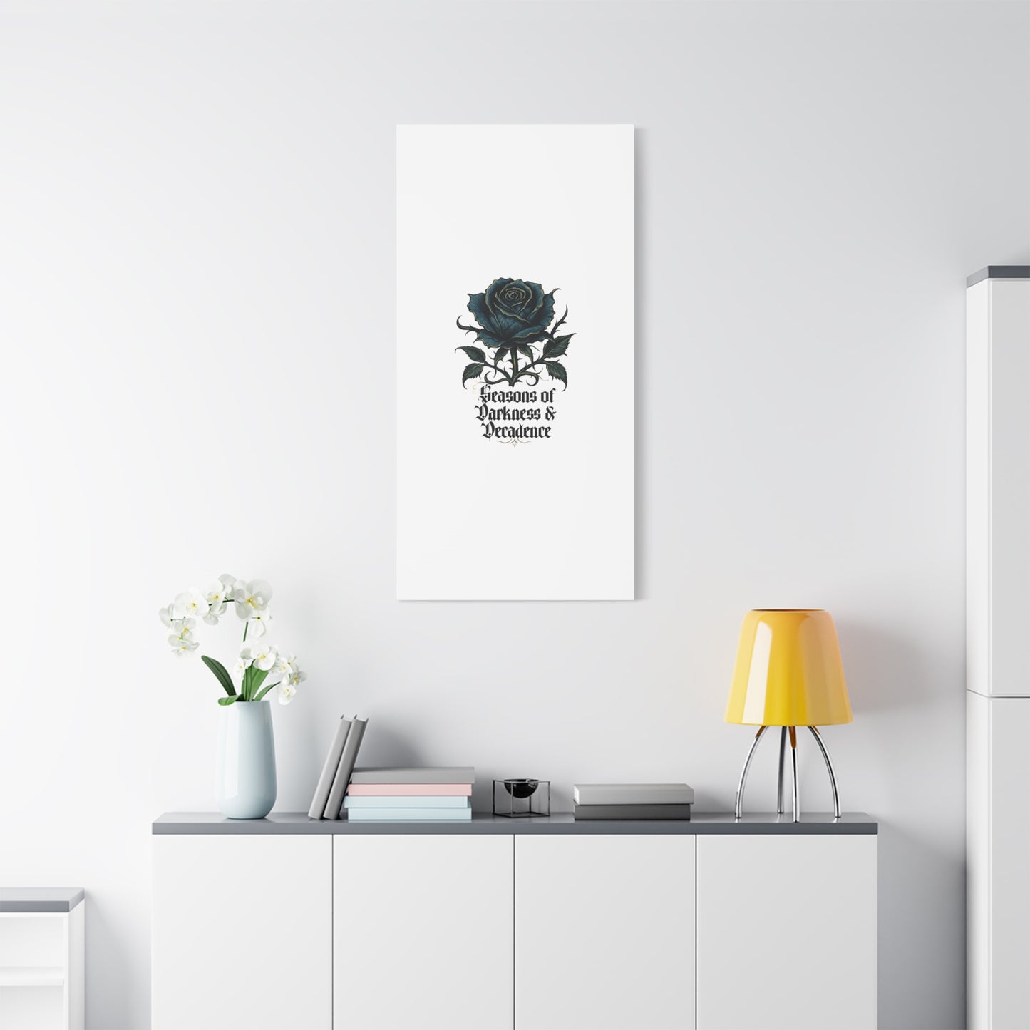 Canvas Wall Art — Gothic Blue Rose "Seasons of Darkness & Decadence"