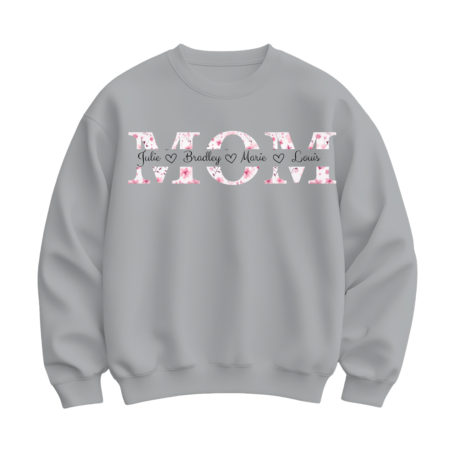 Personalized Mom Sweatshirt with Kids' Names, Custom Cozy Pullover for Mother's Day Gift