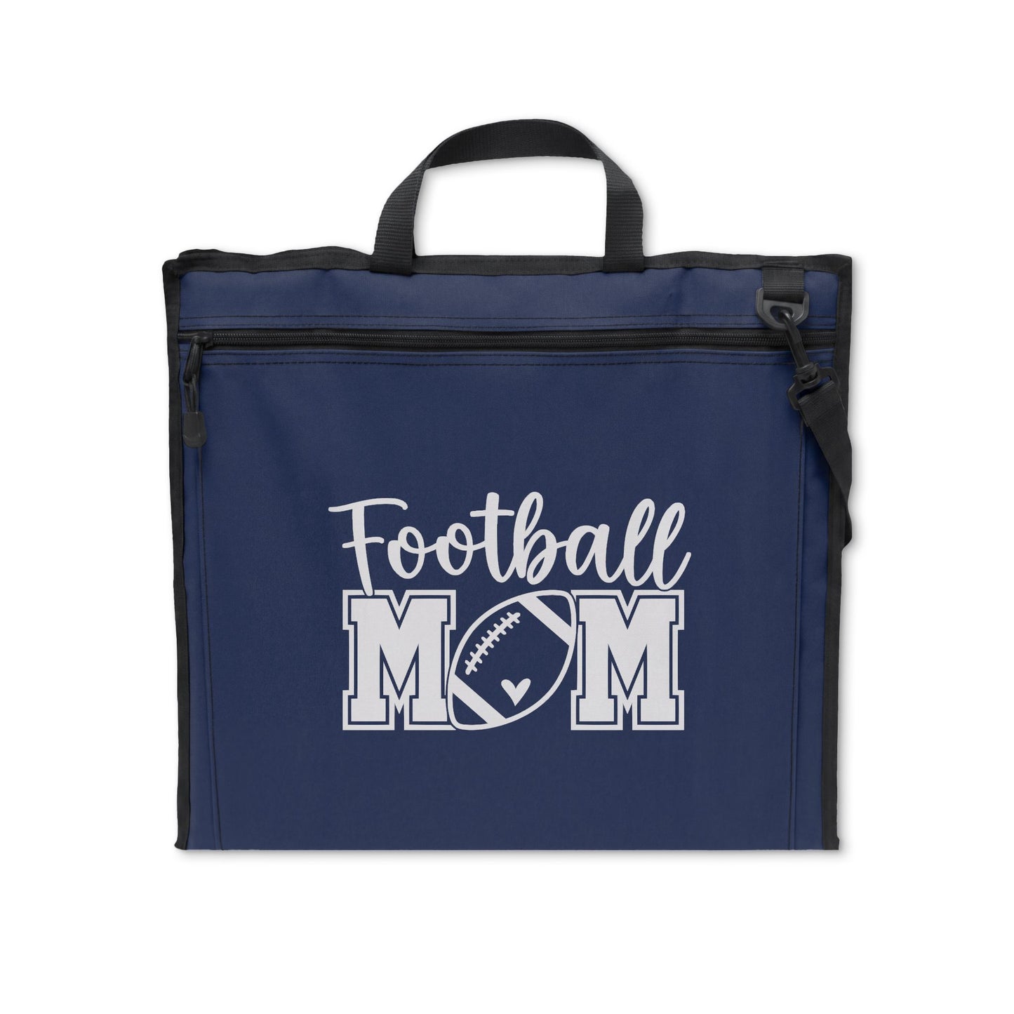 Football Mom Stadium Seat — Portable Padded Bleacher Seat with Backrest