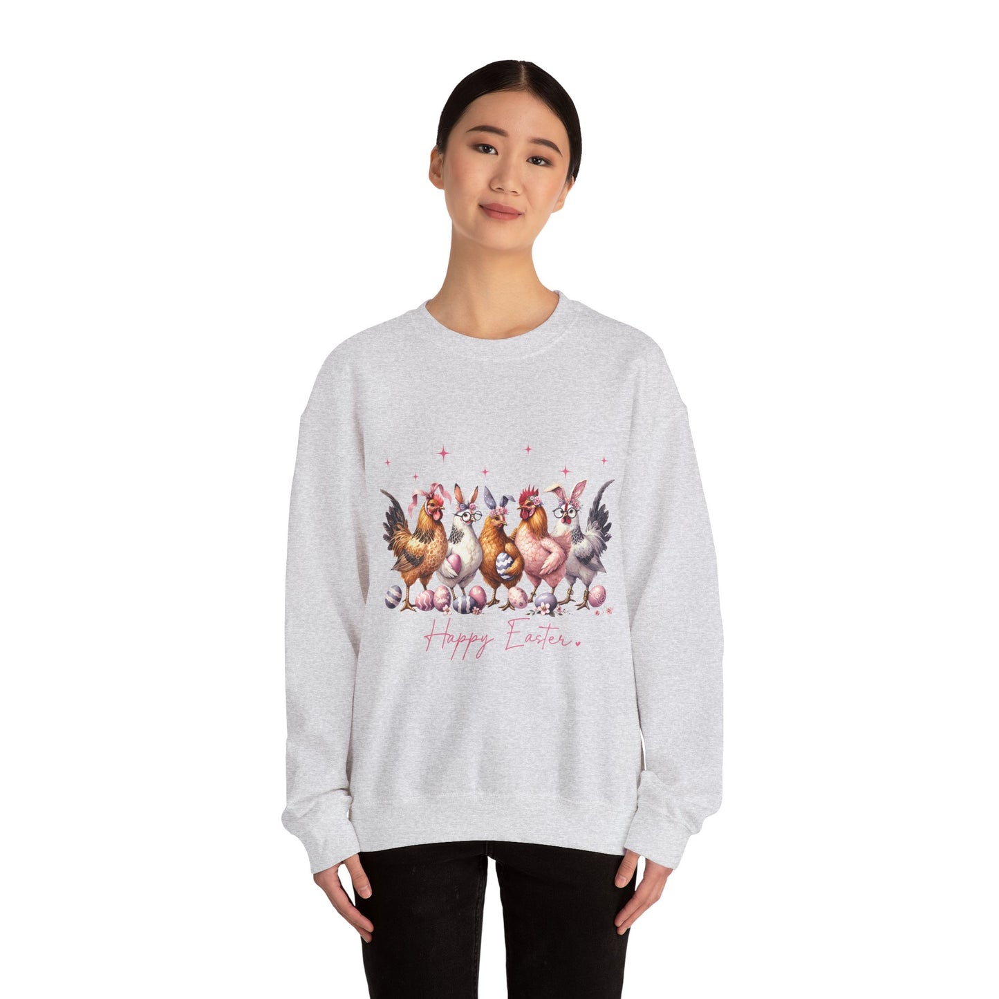Happy Easter Themed Crewneck Women's Sweatshirt