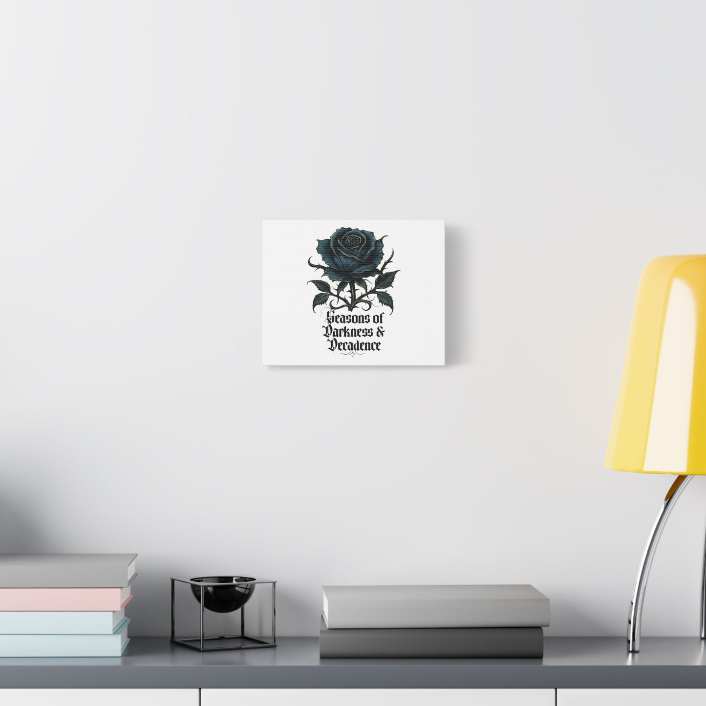 Canvas Wall Art — Gothic Blue Rose "Seasons of Darkness & Decadence"
