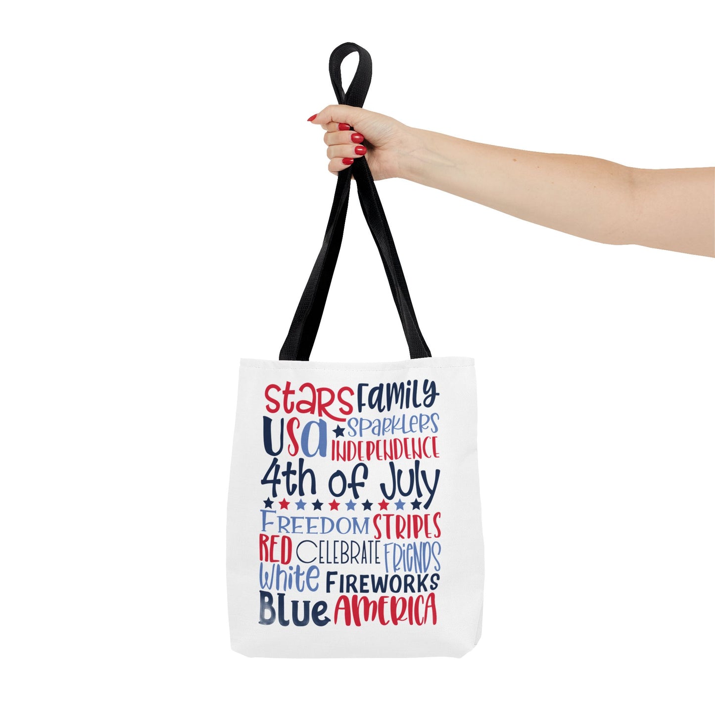 4th of July Tote Bag - USA Patriotic Stars & Stripes Independence Day Tote