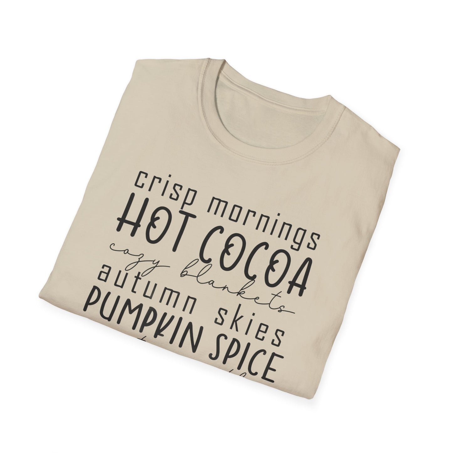 Cozy Fall T-Shirt | Autumn Vibes Shirt, Pumpkin Spice Tee, Hot Cocoa Top, Seasonal Casual Wear, Thanksgiving Gift