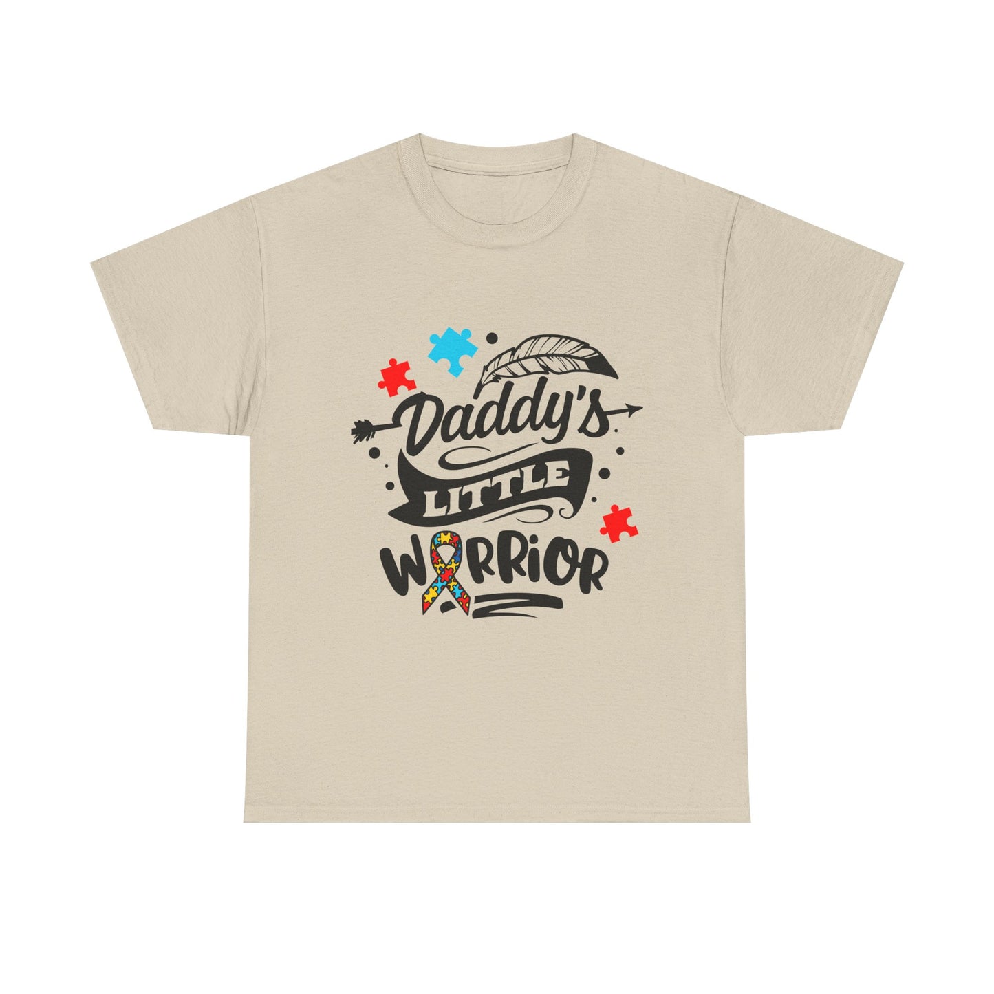 Daddy's Little Warrior Autism Dad T-shirt for Dad for Father's Day