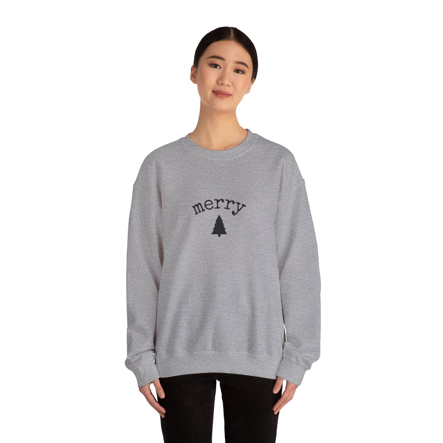 Merry Festive Holiday Crewneck Sweatshirt — Cute Christmas Sweatshirt