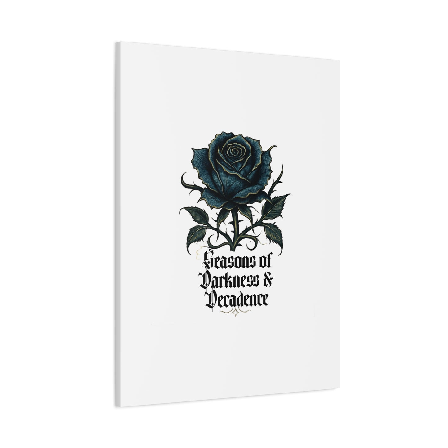 Canvas Wall Art — Gothic Blue Rose "Seasons of Darkness & Decadence"