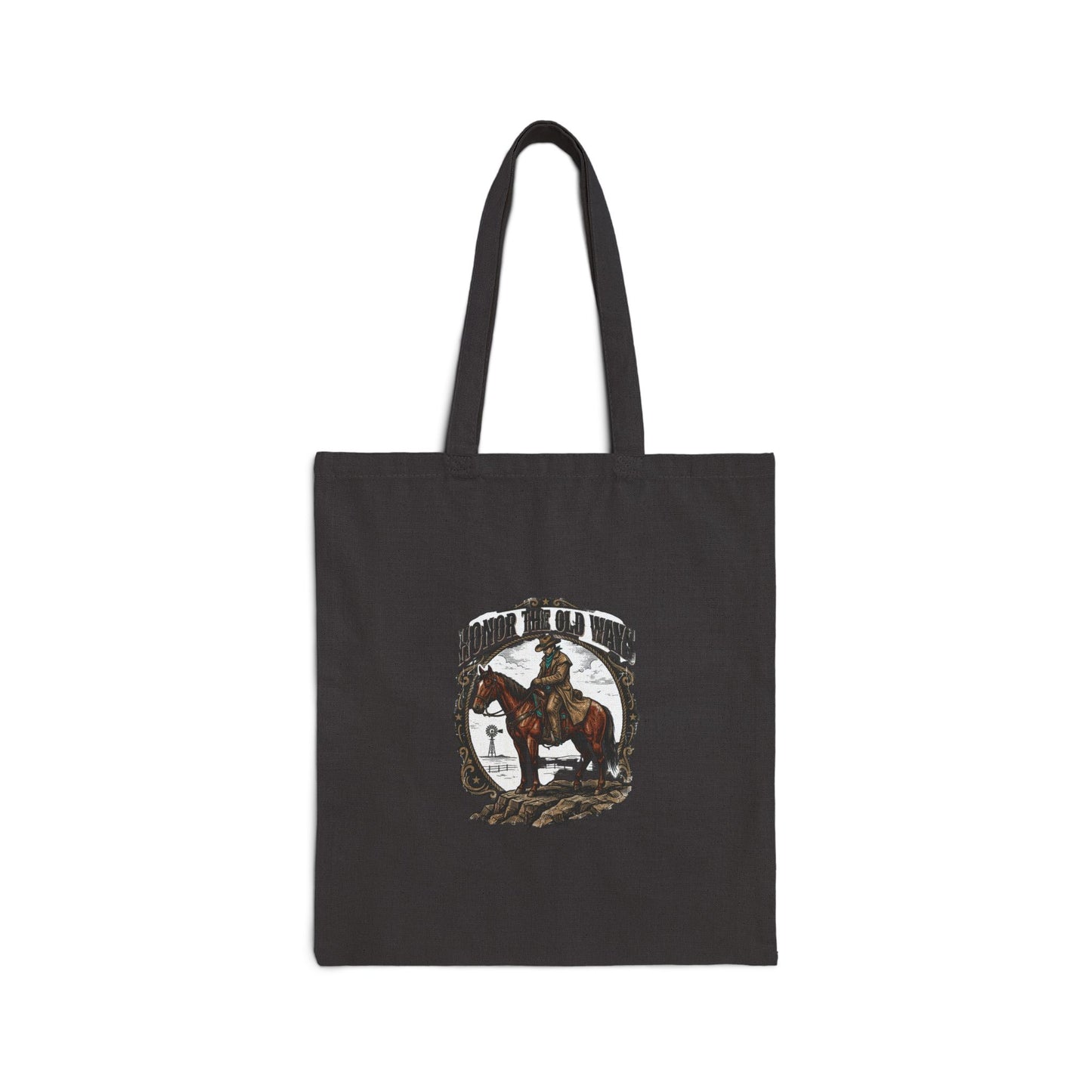 Honor the Old Ways Tote | Western cowboy Americana, vintage frontier