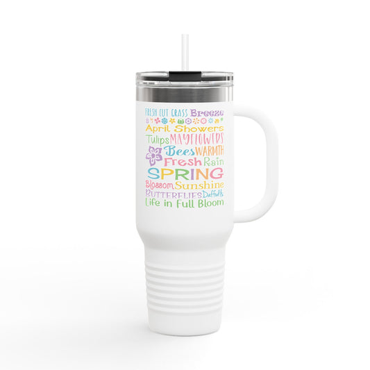 Spring Riot Word Cloud Insulated 40oz -Travel Mug Tumbler