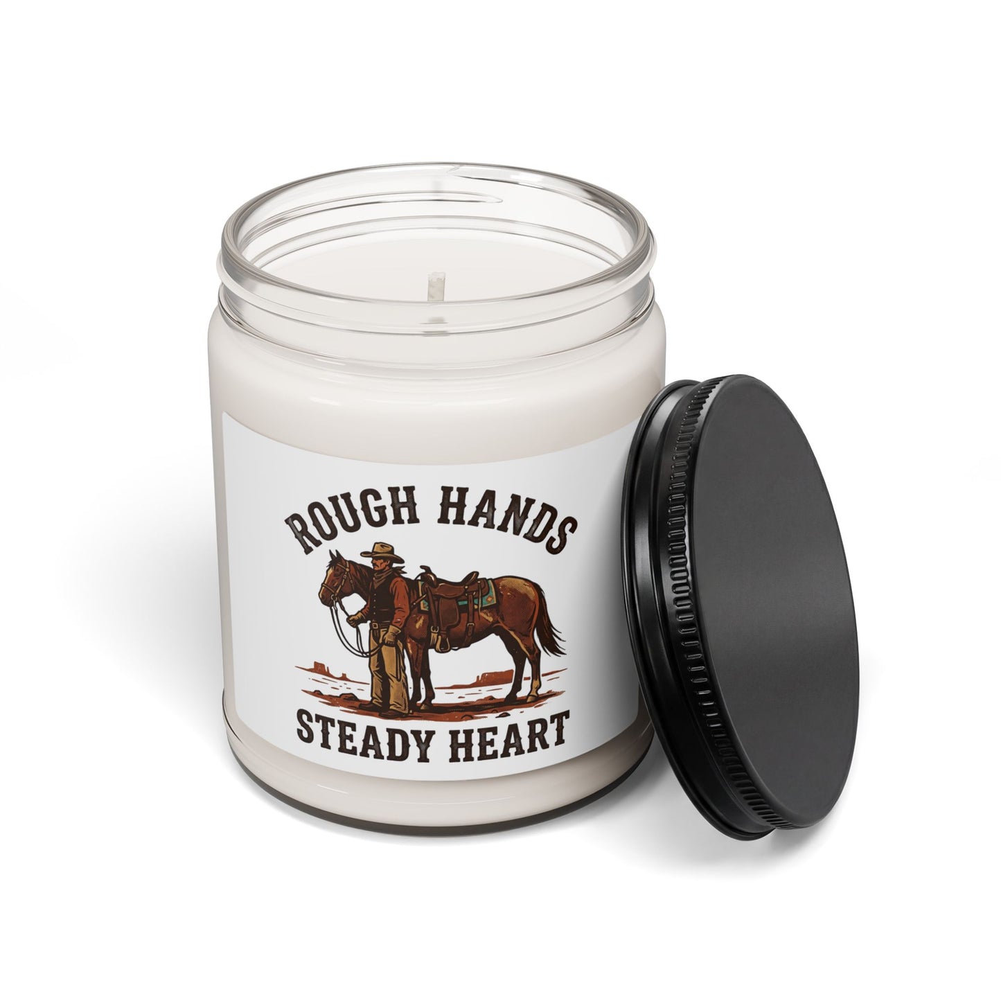 Rough Hands Steady Heart Candle, Western Americana, Frontier Vintage Scent