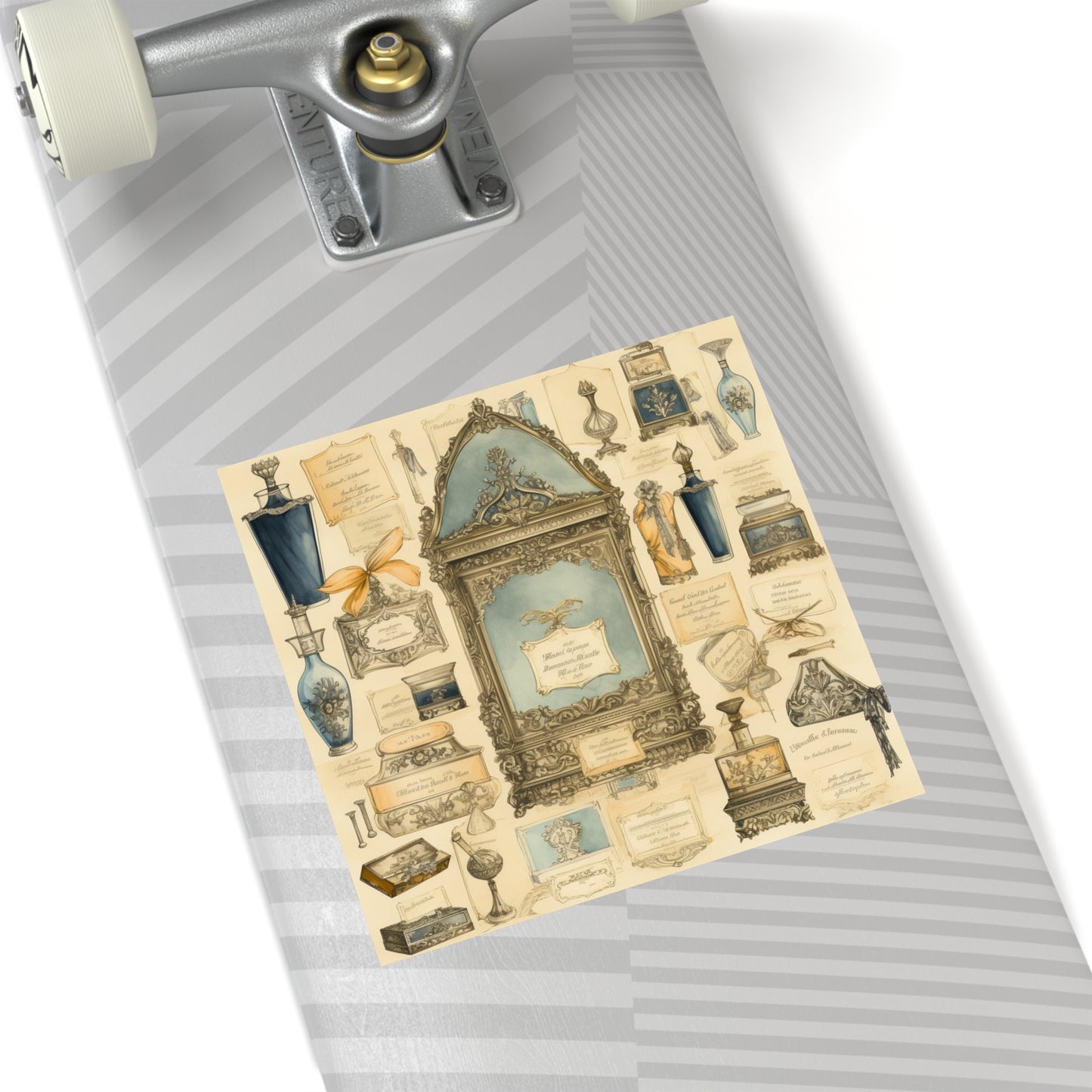Antique Apothecary Label Square Decal #4