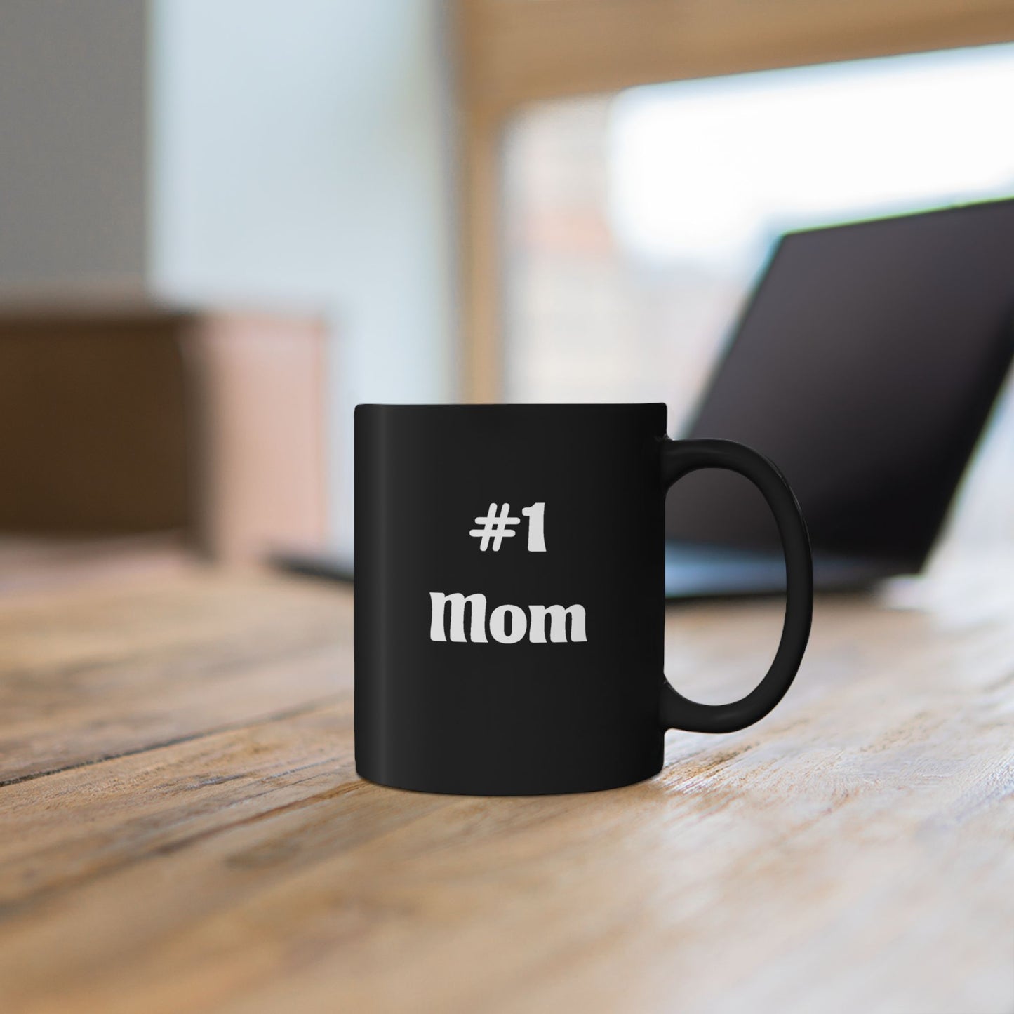 #1 Mom Black Mug — Funny Mother's Day Coffee Cup (11oz & 15oz)