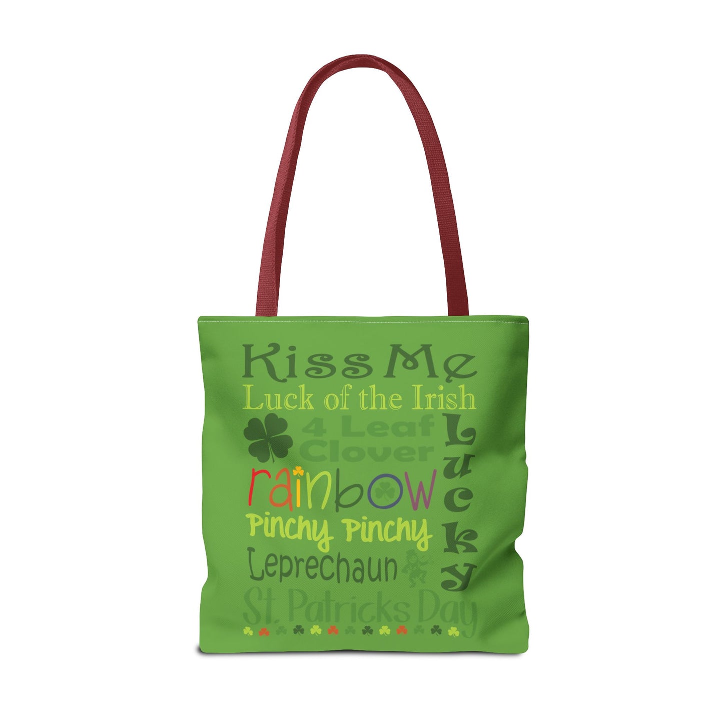 St. Patrick's Word Riot Green Tote Bag — Bold Typographic Holiday Tote - 3 Sizes