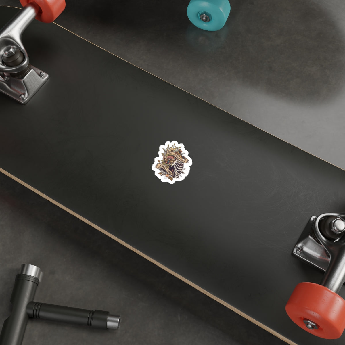 Inhale Peace, Exhale Chaos Skull Sticker