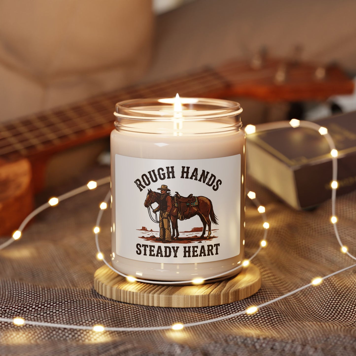 Rough Hands Steady Heart Candle, Western Americana, Frontier Vintage Scent