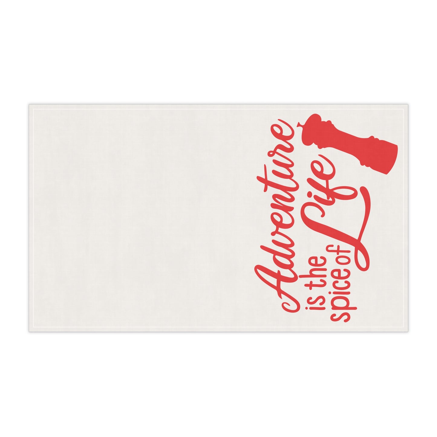 Adventure is the Spice of Life Kitchen Towel - Red and White