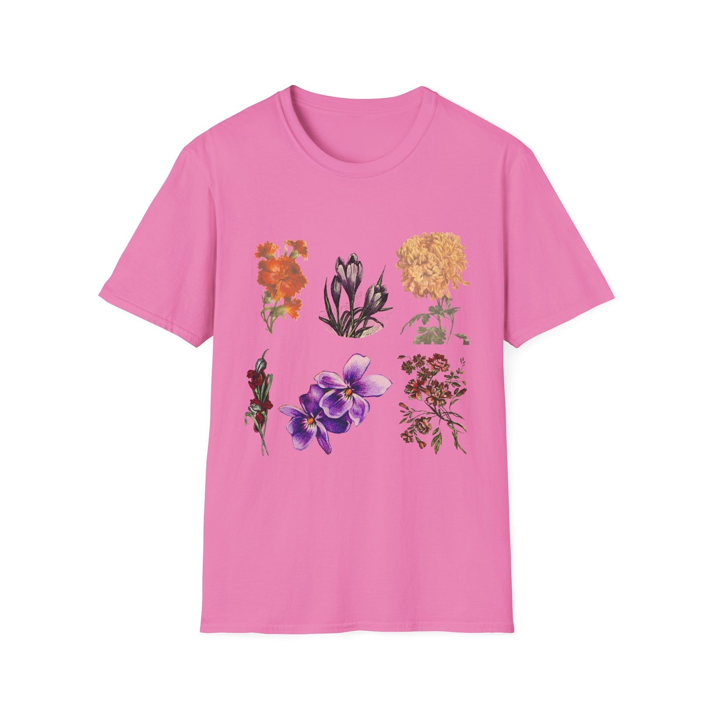 Floral Collage Tee — Vintage Botanical Flowers T-Shirt