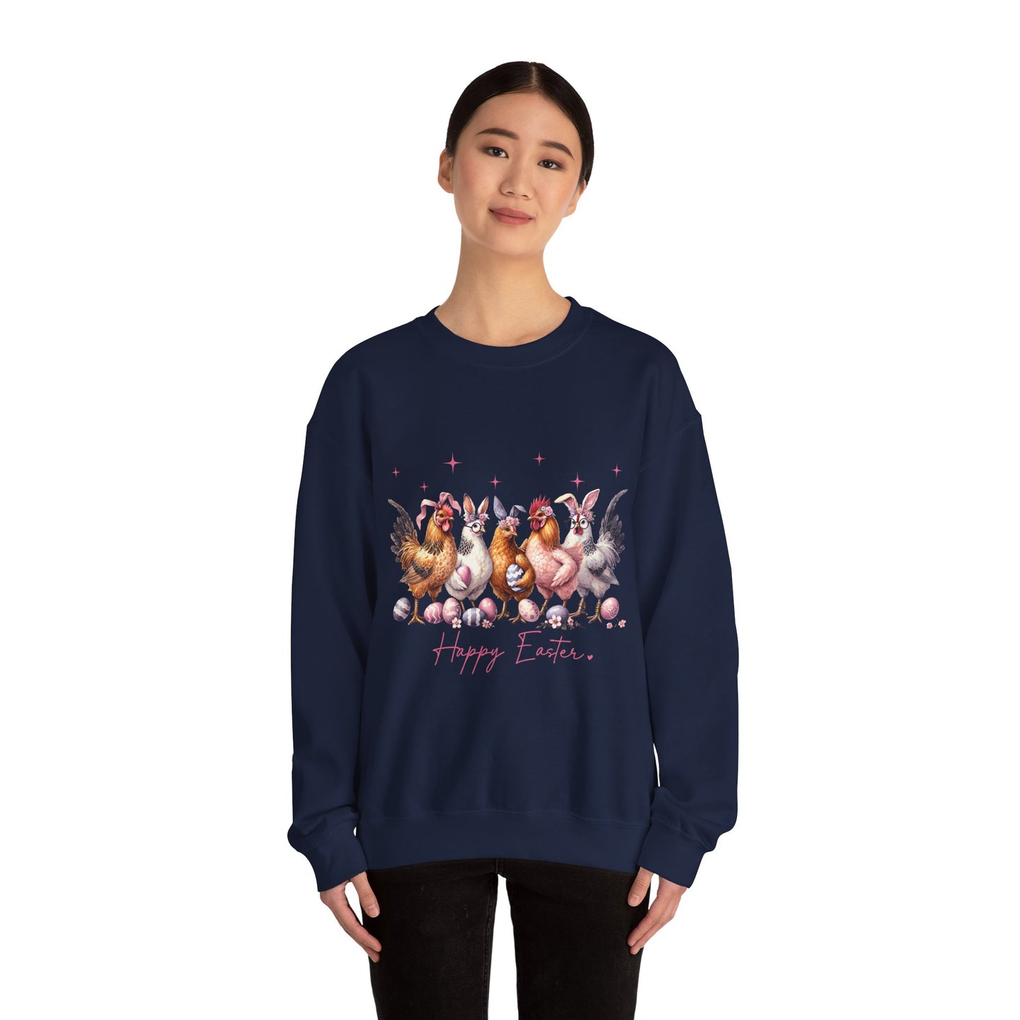 Happy Easter Themed Crewneck Women's Sweatshirt