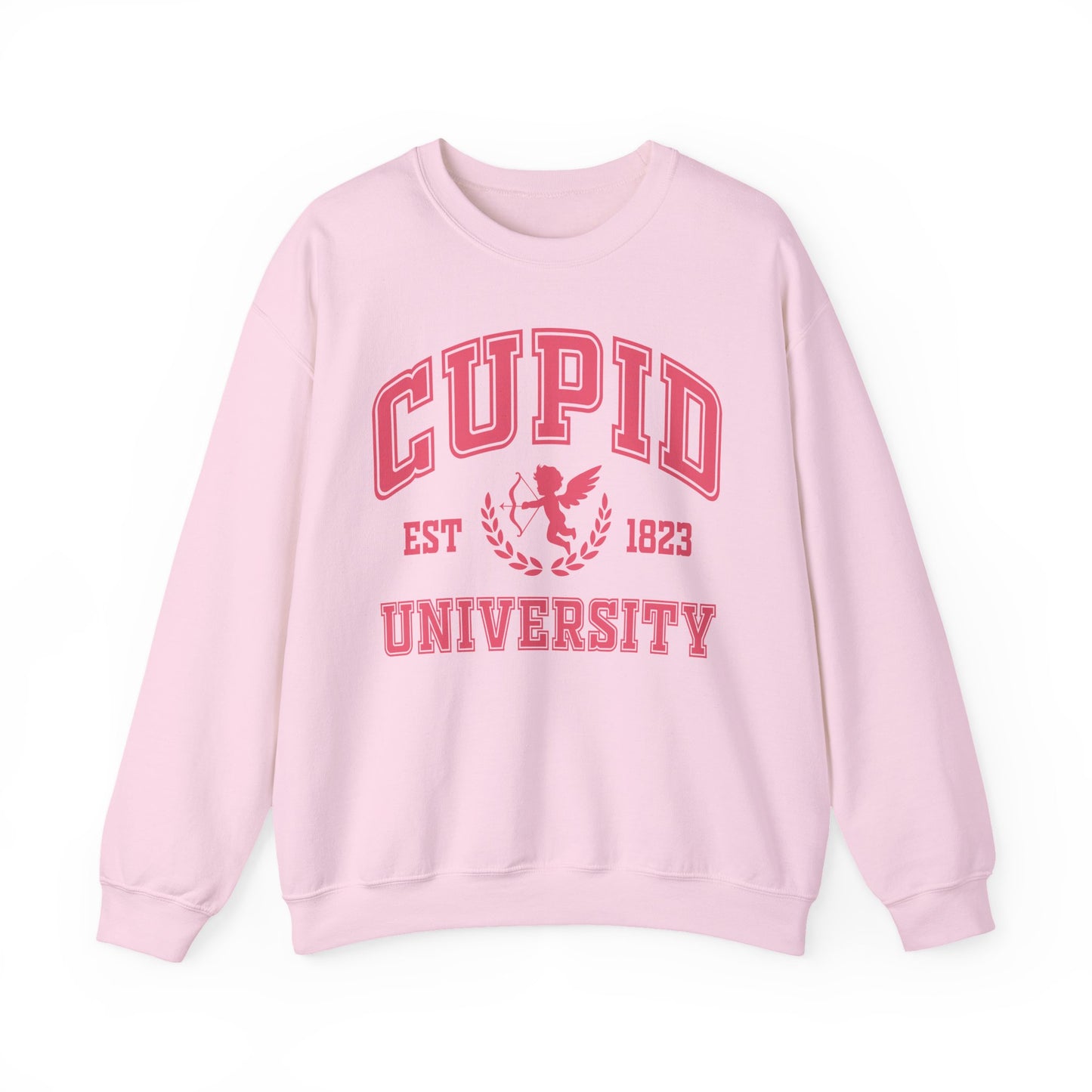 Cupid University Crewneck Sweatshirt — Valentine's Day Graphic Sweatshirt