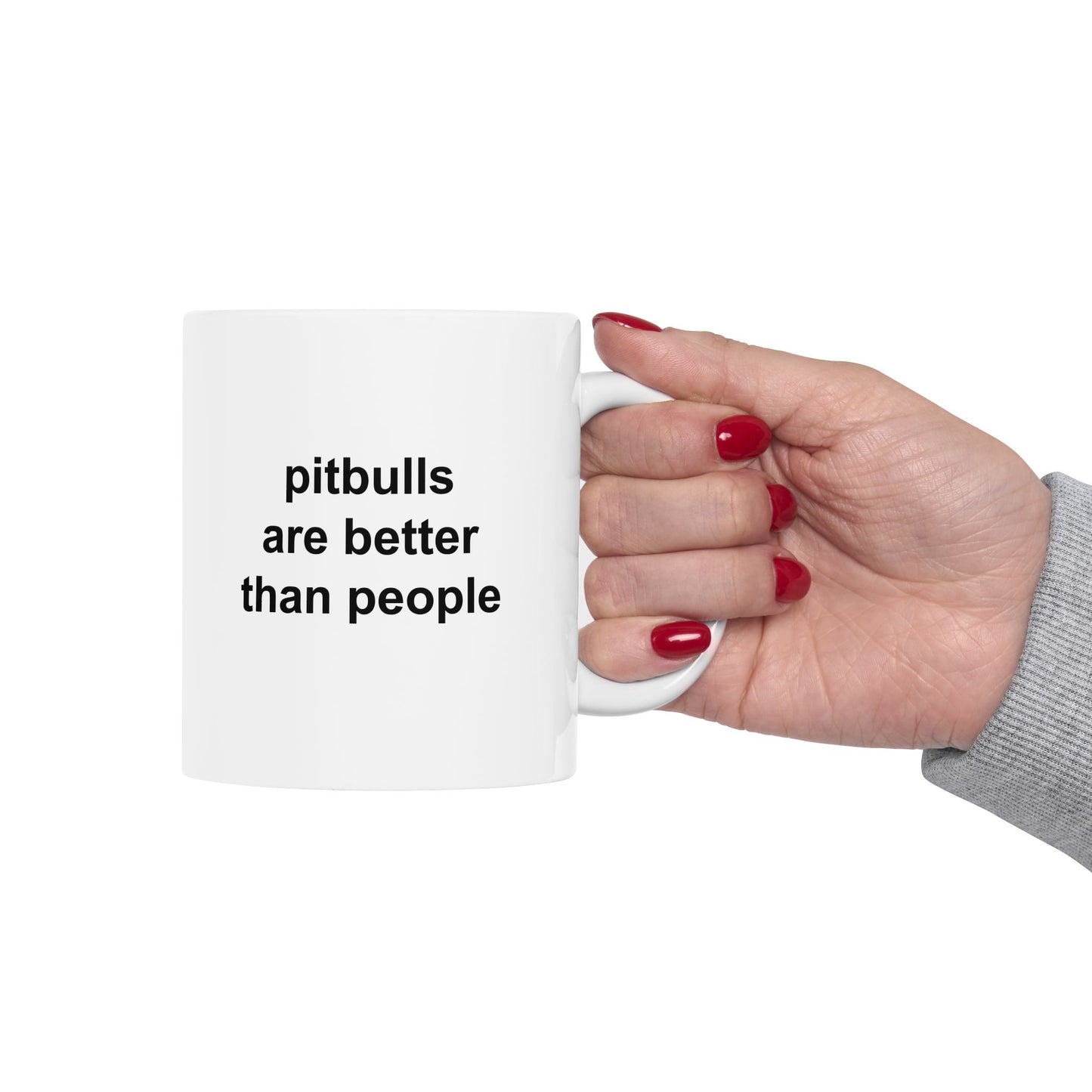 Pitbulls Are Better Than People Ceramic Mug (11oz, 15oz)
