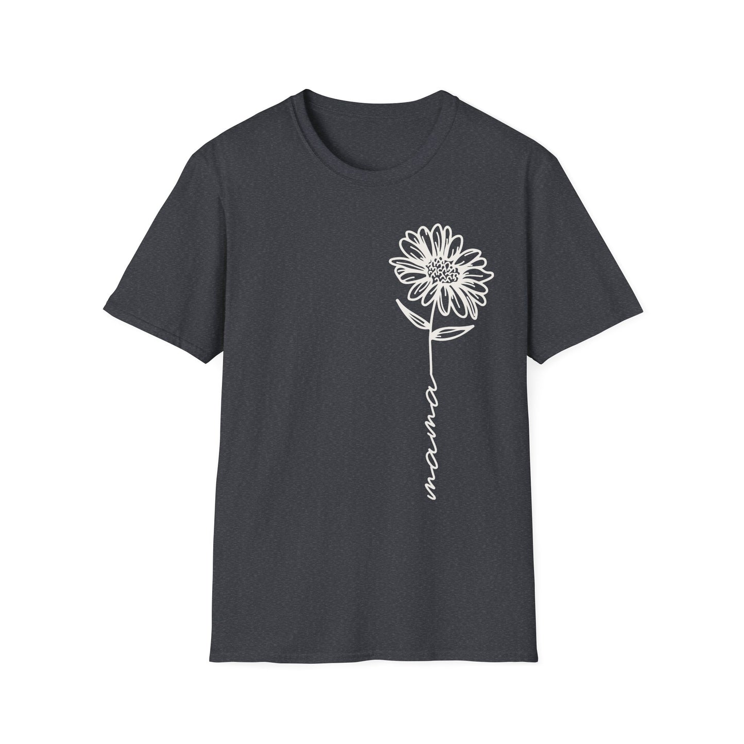 Floral Minimalist Mama Softstyle T-Shirt - Perfect Gift for Mother's Day