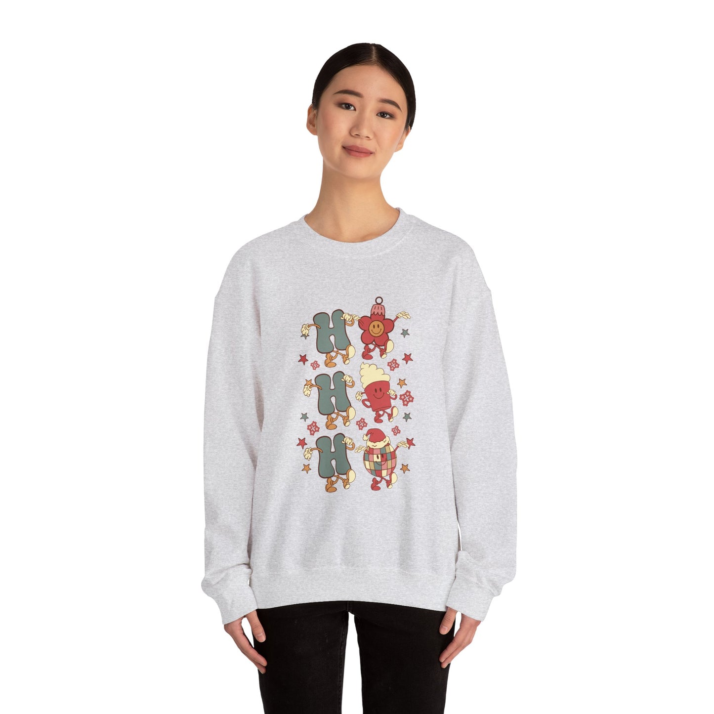 Ho Ho Ho Crewneck Sweatshirt — Christmas Holiday Sweatshirt