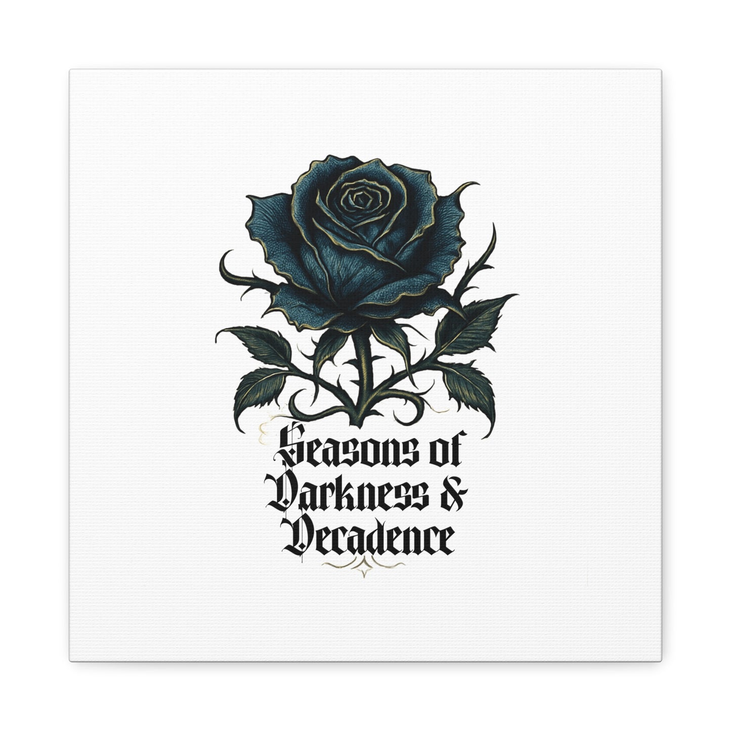 Canvas Wall Art — Gothic Blue Rose "Seasons of Darkness & Decadence"