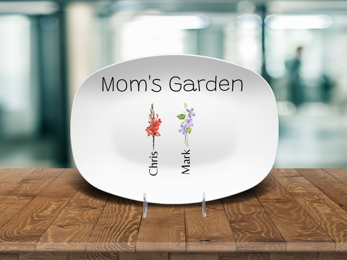 🌸 Mom's Garden Personalized Platter 🌸