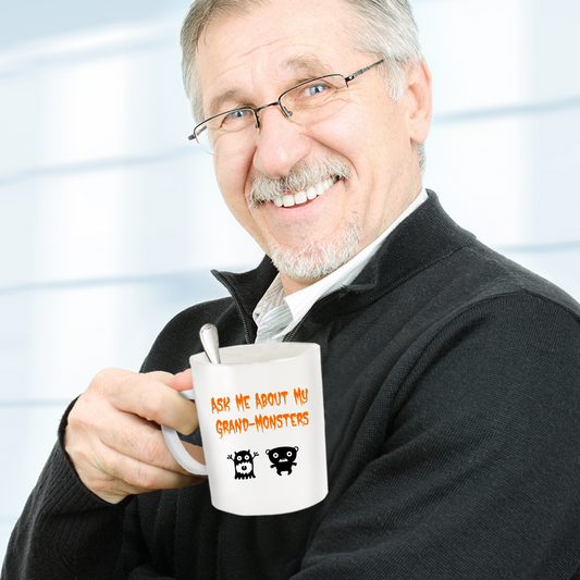Ask Me About My Grandmonsters Whimsical Halloween Mug