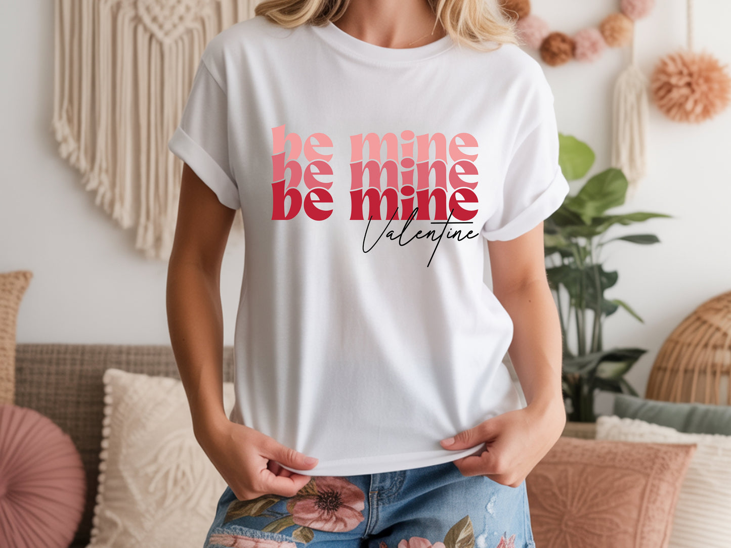 Valentine "Be Mine" Retro Graphic Tee