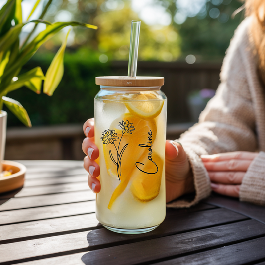 Personalized Birth Flower Tumbler