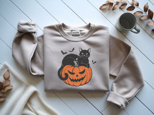 Halloween Black Cat Women's Sweatshirt