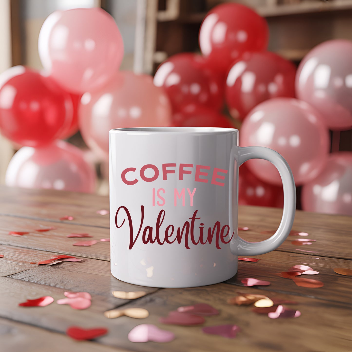 Coffee Is My Valentine Ceramic Mug — 11oz & 15oz
