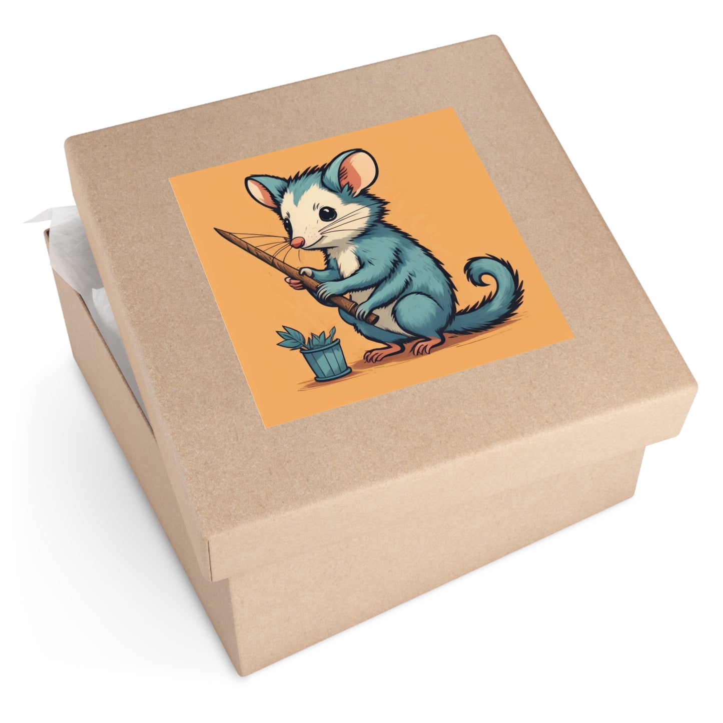 Adorable Cartoon Possum Stickers | Cute Marsupial Vinyl Decals | Fun Animal Sticker Set for Laptops and Journals