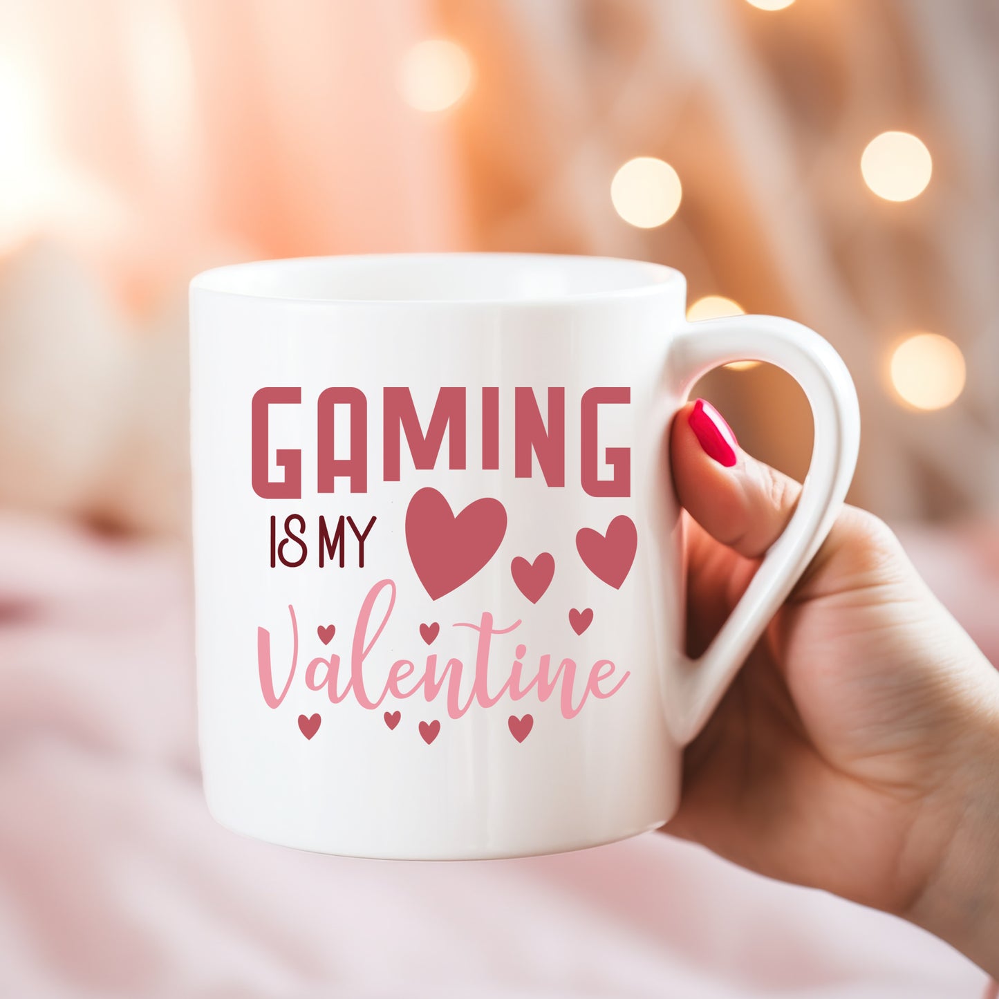 Gaming Is My Valentine Ceramic Mug — 11oz & 15oz Cute Gamer Coffee Cup
