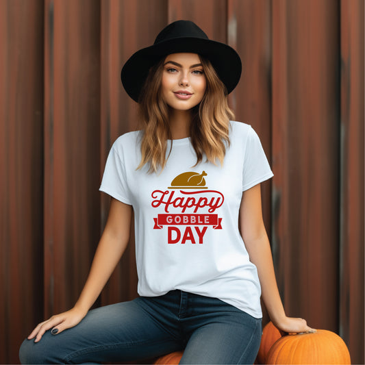 Happy Gobble Day Thanksgiving Tee