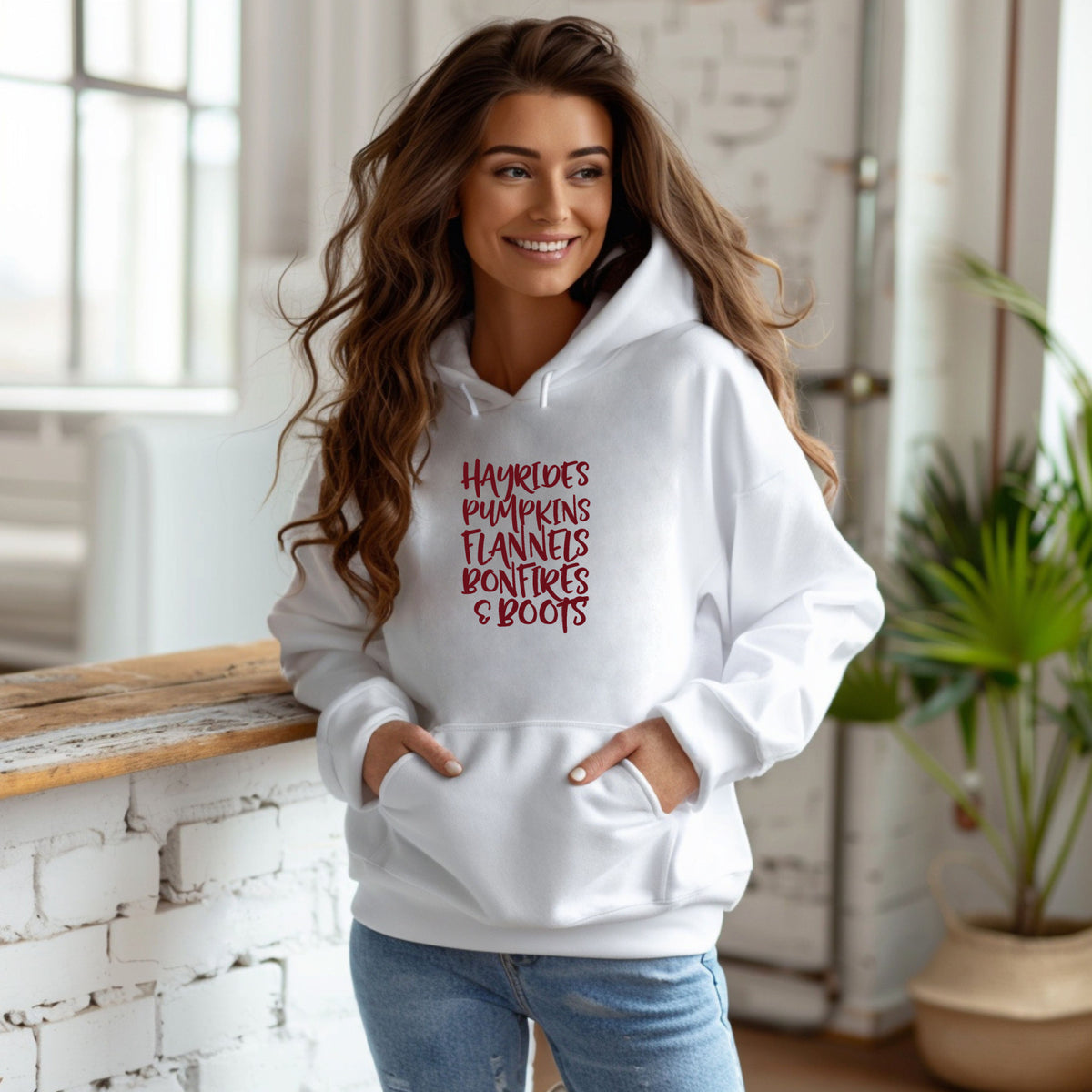 Hayrides, Pumpkins, Flannels Autumn Hoodie