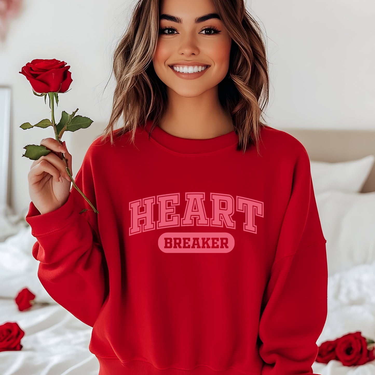 Heartbreaker Feminine Graphic Crewneck Sweatshirt