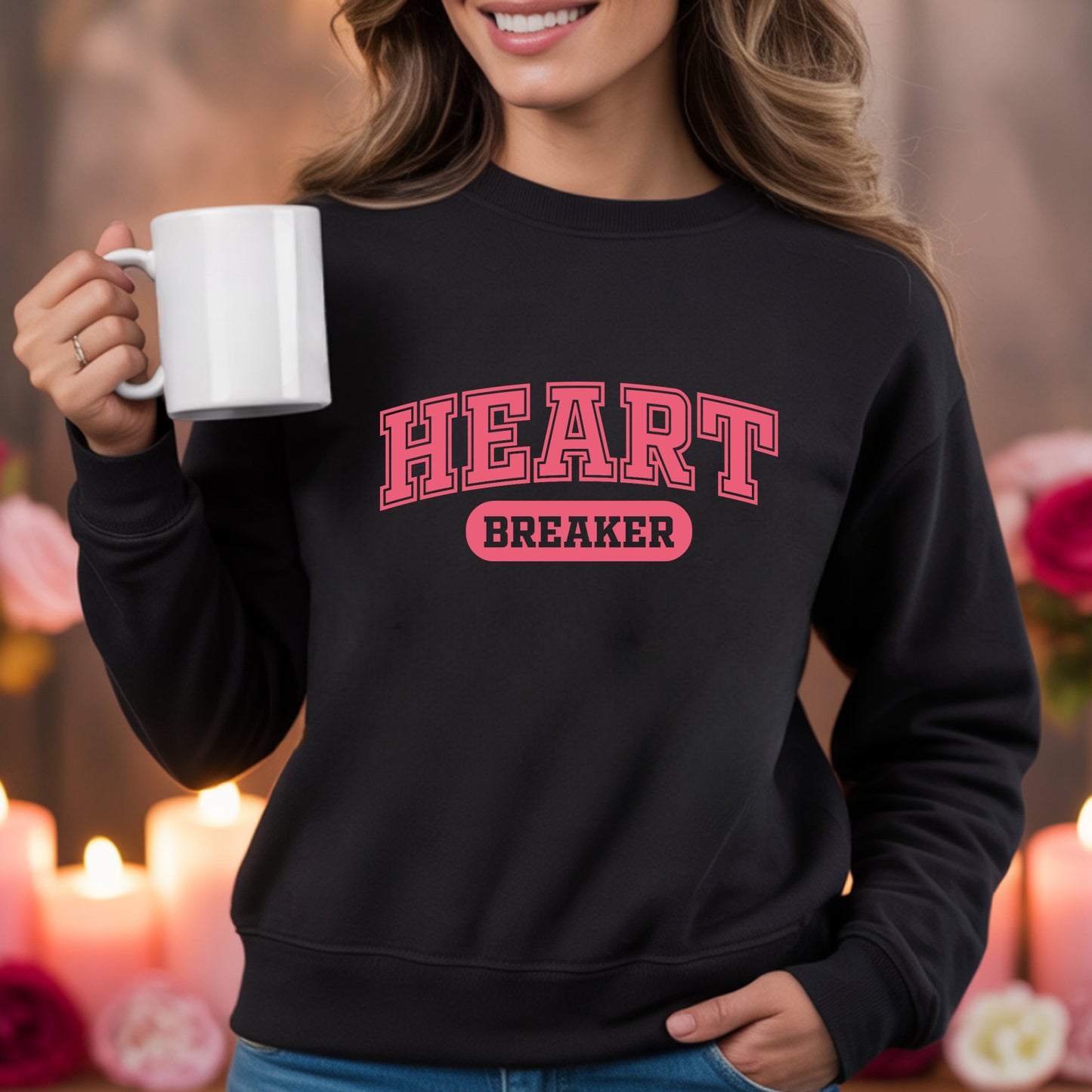 Heartbreaker Feminine Graphic Crewneck Sweatshirt