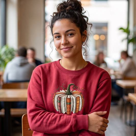 Fall Book Pumpkin Women's Sweatshirt
