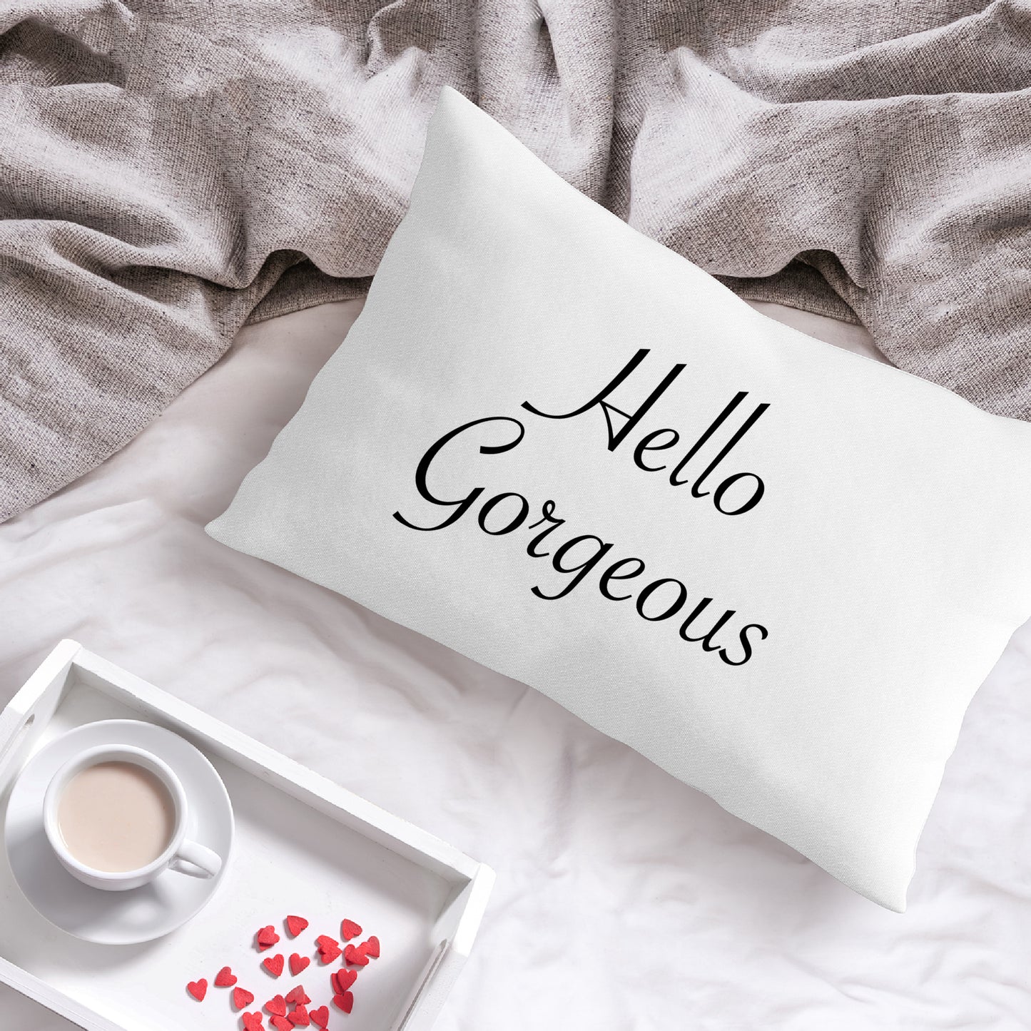 Pillowcase — "Hello Gorgeous" Microfiber Decorative Pillowcase