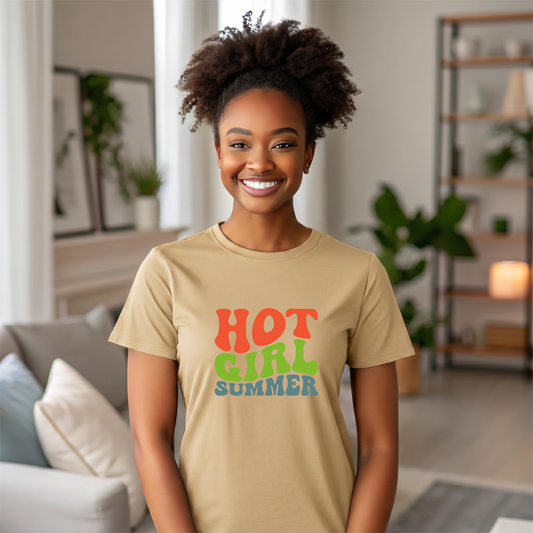 Hot Girl Summer Tee — Retro Colorful Women’s Graphic T-Shirt