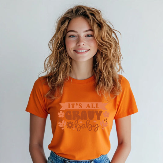 It's All Gravy, Baby Thanksgiving Puns Shirt, Funny Matching Family Tops, Turkey Day Shirts