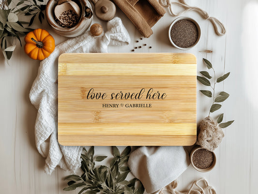 Personalized Bamboo Cutting Board — Love Lives Here