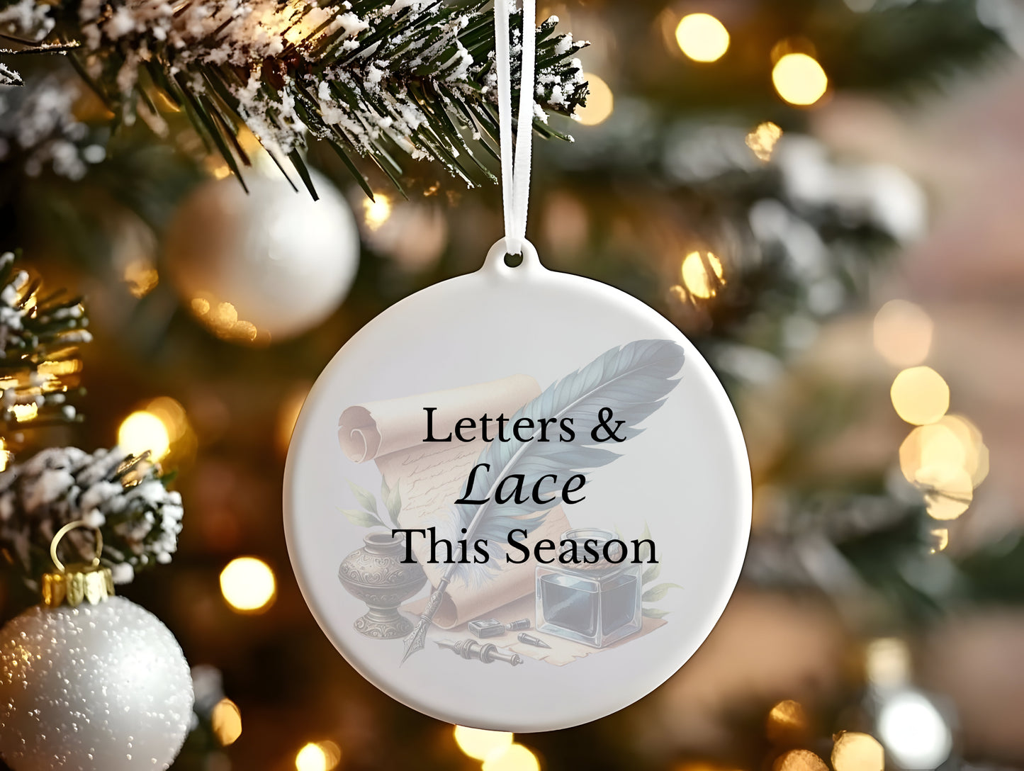 Ceramic Ornament Regency Letters & Lace