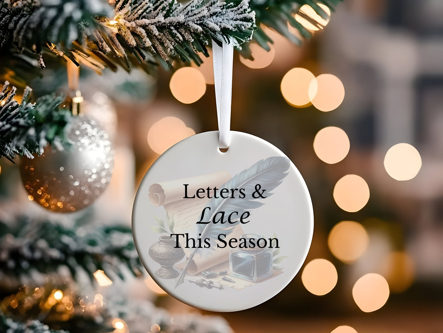 Ceramic Ornament Regency Letters & Lace