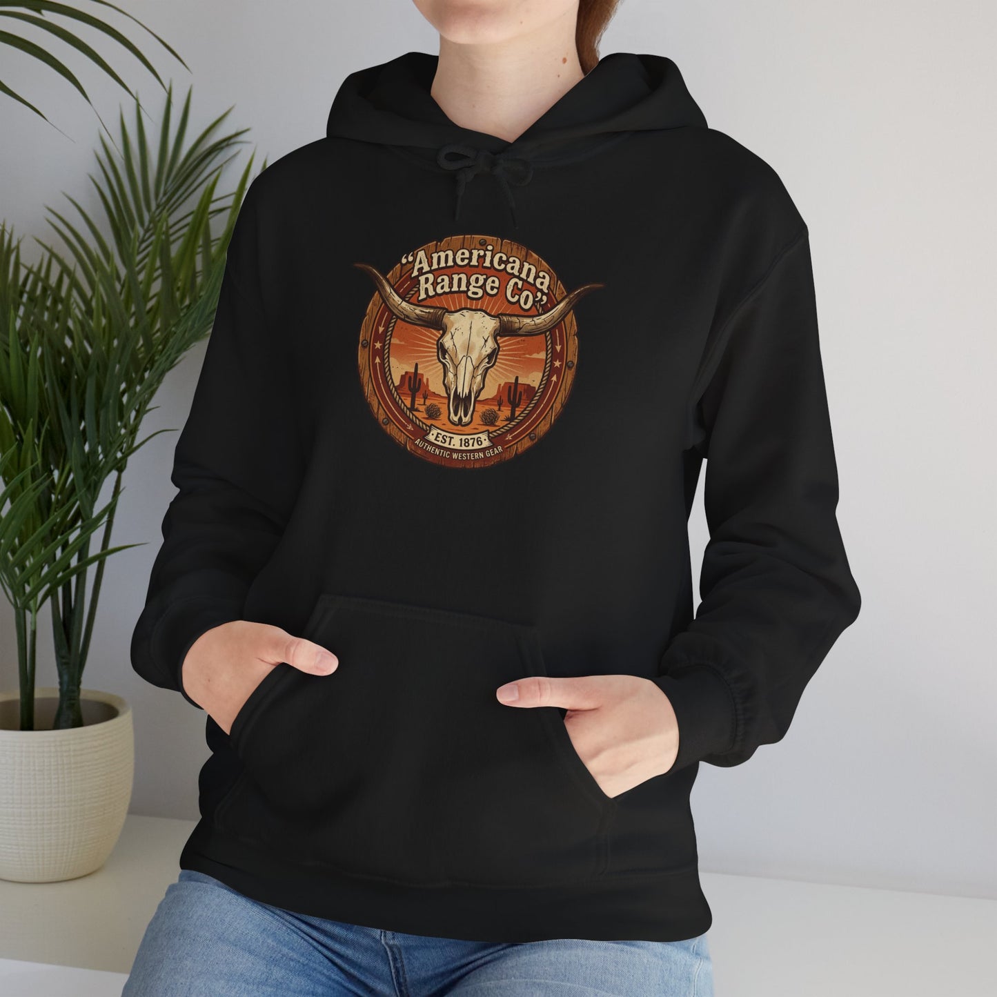 Western Cowboy Frontier Hoodie | Americana vintage rodeo sweatshirt